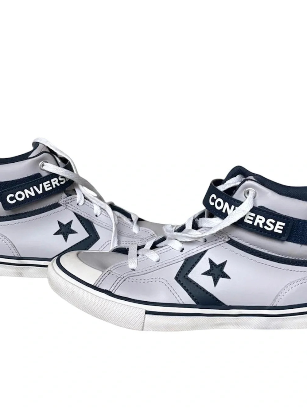 Converse Pro Blaze Strap High Top Sneakers - Gray & Navy
